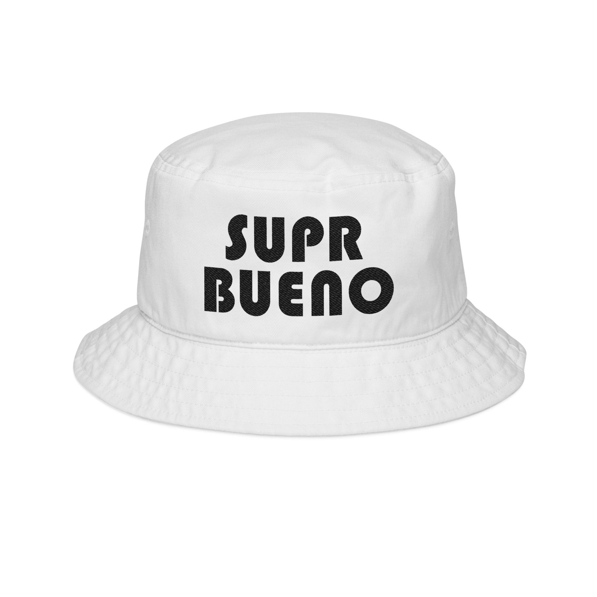 White Embroidered Bucket Hat